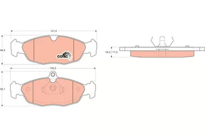 Brake Pad Set, Disc Brake GDB1040 - TRW