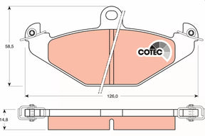 Brake Pad Set, Disc Brake GDB1041 - TRW