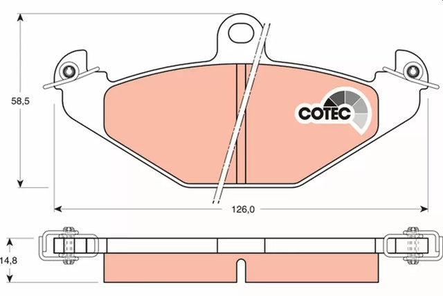 Brake Pad Set, Disc Brake GDB1041 - TRW