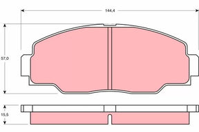 Brake Pad Set, Disc Brake GDB1042 - TRW