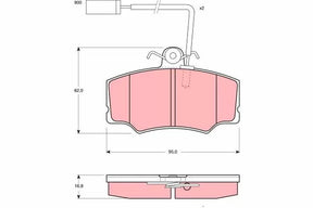 Brake Pad Set, Disc Brake GDB1045 - TRW