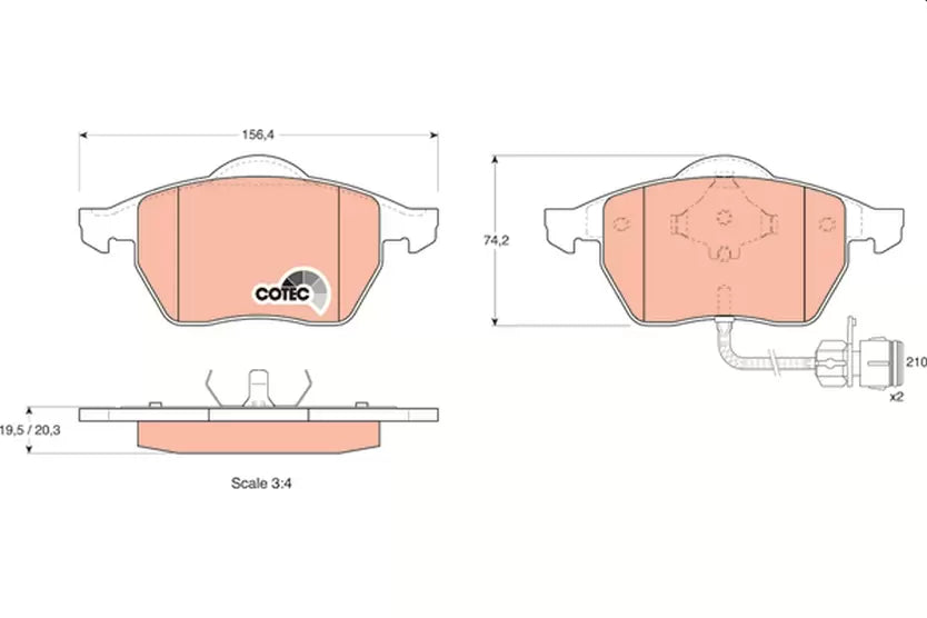 Brake Pad Set, Disc Brake GDB1049 - TRW