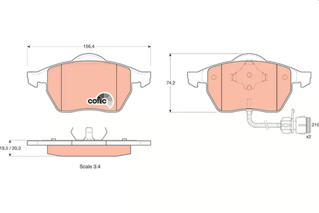 Brake Pad Set, Disc Brake GDB1049 - TRW