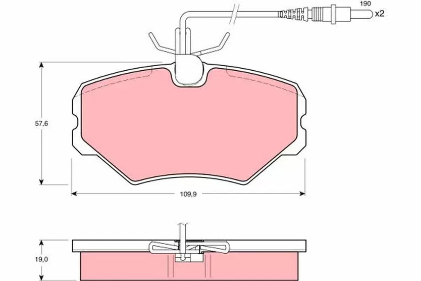 Brake Pad Set, Disc Brake GDB1051 - TRW