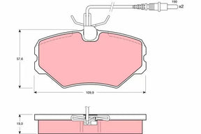Brake Pad Set, Disc Brake GDB1051 - TRW