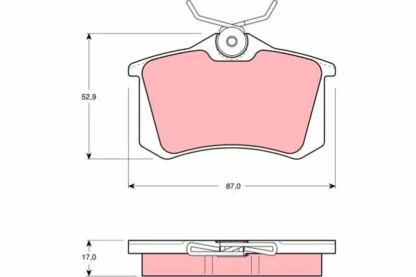 Brake Pad Set, Disc Brake GDB1055 - TRW