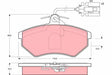 Brake Pad Set, Disc Brake GDB105 - TRW