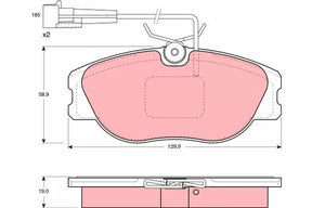 Brake Pad Set, Disc Brake GDB1058 - TRW