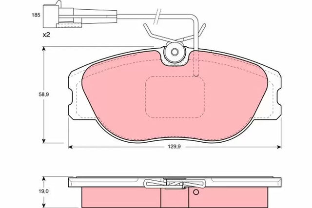 Brake Pad Set, Disc Brake GDB1058 - TRW