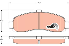 Brake Pad Set, Disc Brake GDB1059 - TRW