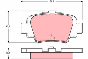 Brake Pad Set, Disc Brake GDB1060 - TRW