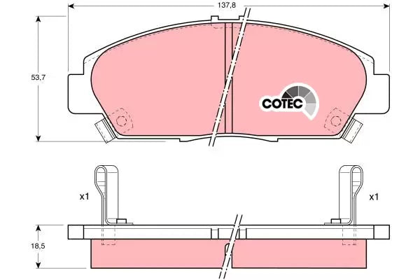 Brake Pad Set, Disc Brake GDB1061 - TRW