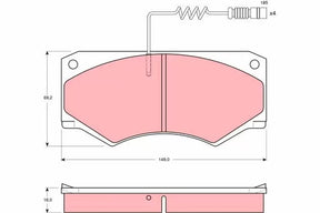 Brake Pad Set, Disc Brake GDB1067 - TRW