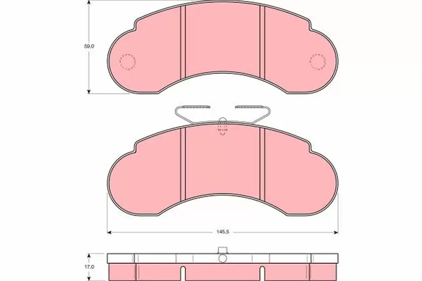 Brake Pad Set, Disc Brake GDB107 - TRW