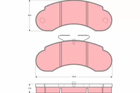 Brake Pad Set, Disc Brake GDB107 - TRW