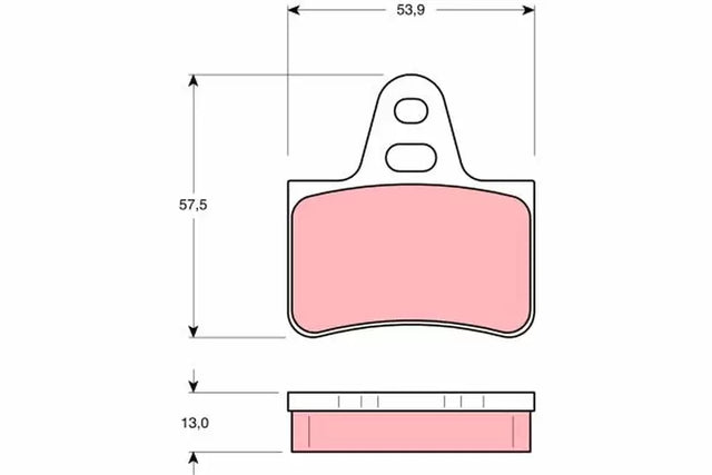 Brake Pad Set, Disc Brake GDB1071 - TRW