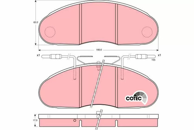 Brake Pad Set, Disc Brake GDB1077 - TRW