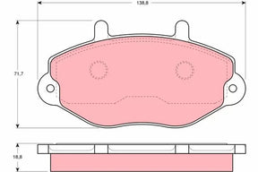 Brake Pad Set, Disc Brake GDB108 - TRW