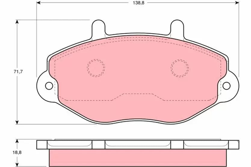 Brake Pad Set, Disc Brake GDB1080 - TRW