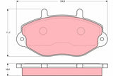 Brake Pad Set, Disc Brake GDB1080 - TRW