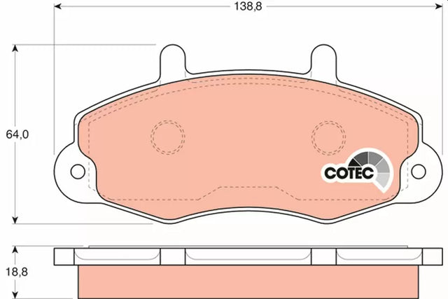 Brake Pad Set, Disc Brake GDB1084 - TRW