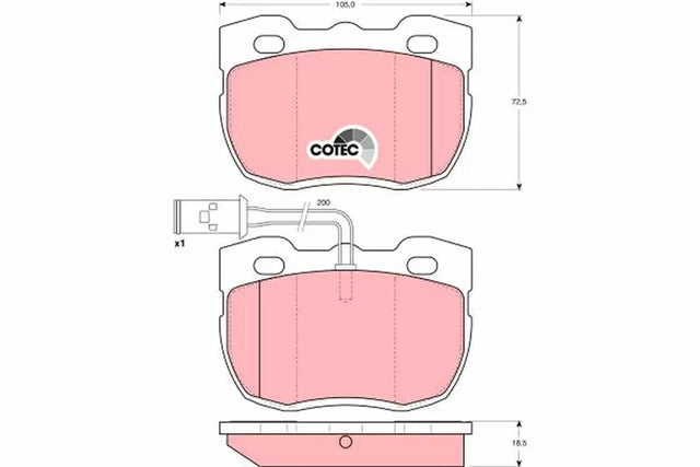 Brake Pad Set, Disc Brake GDB1093 - TRW