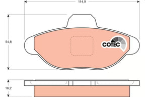 Brake Pad Set, Disc Brake GDB1099 - TRW