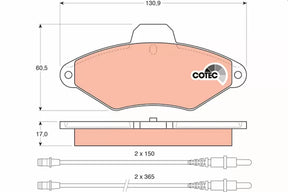 Brake Pad Set, Disc Brake GDB1101 - TRW