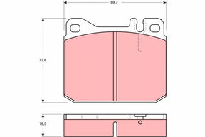Brake Pad Set, Disc Brake GDB1103 - TRW