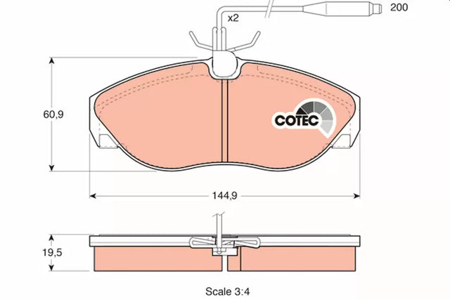 Brake Pad Set, Disc Brake GDB1105 - TRW