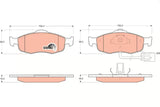 Brake Pad Set, Disc Brake GDB1108 - TRW - Brake Pads - TRW