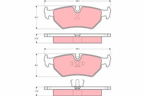 Brake Pad Set, Disc Brake GDB1109 - TRW