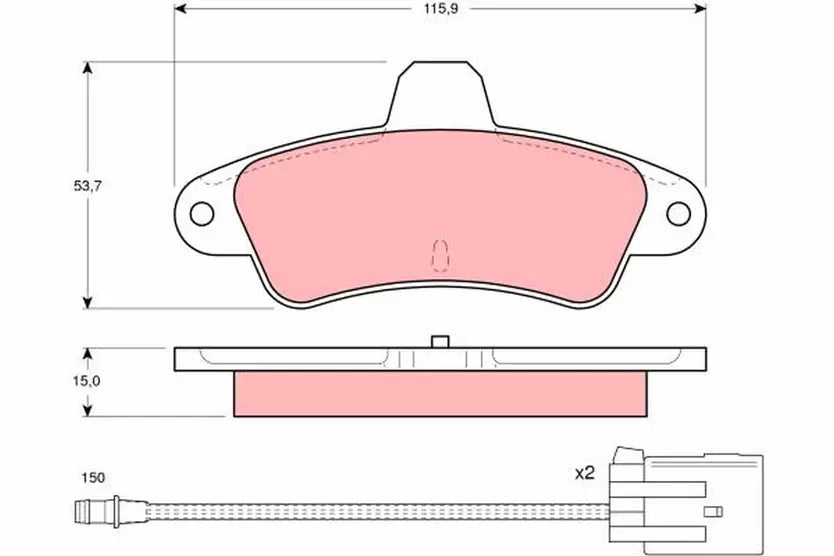 Brake Pad Set, Disc Brake GDB1112 - TRW