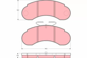 Brake Pad Set, Disc Brake GDB1114 - TRW