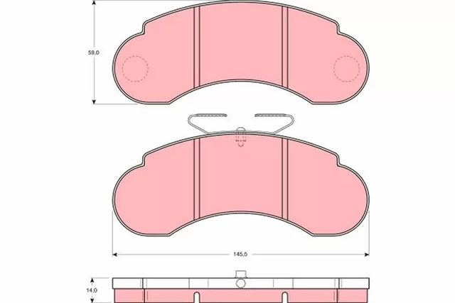 Brake Pad Set, Disc Brake GDB1114 - TRW