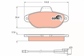 Brake Pad Set, Disc Brake GDB1115 - TRW