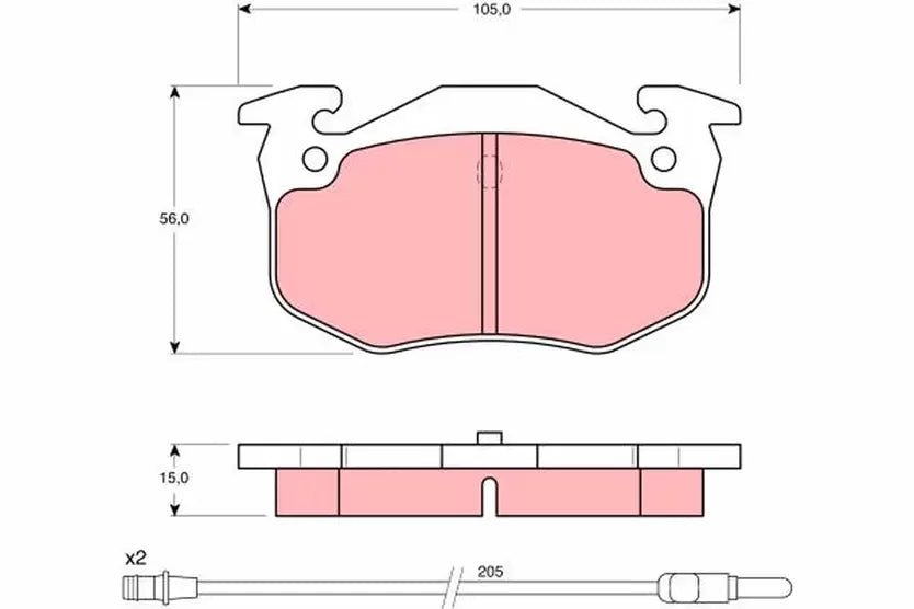 Brake Pad Set, Disc Brake GDB1120 - TRW