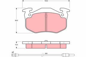Brake Pad Set, Disc Brake GDB1120 - TRW