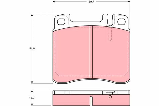 Brake Pad Set, Disc Brake GDB1122 - TRW