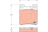 Brake Pad Set, Disc Brake GDB112 - TRW