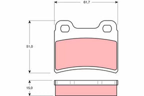 Brake Pad Set, Disc Brake GDB1124 - TRW