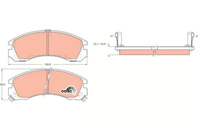Brake Pad Set, Disc Brake GDB1126UT - TRW