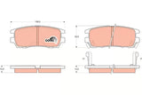 Brake Pad Set, Disc Brake GDB1127DT - TRW
