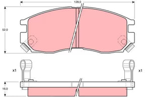 Brake Pad Set, Disc Brake GDB1128 - TRW