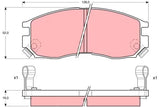 Brake Pad Set, Disc Brake GDB1128DT - TRW