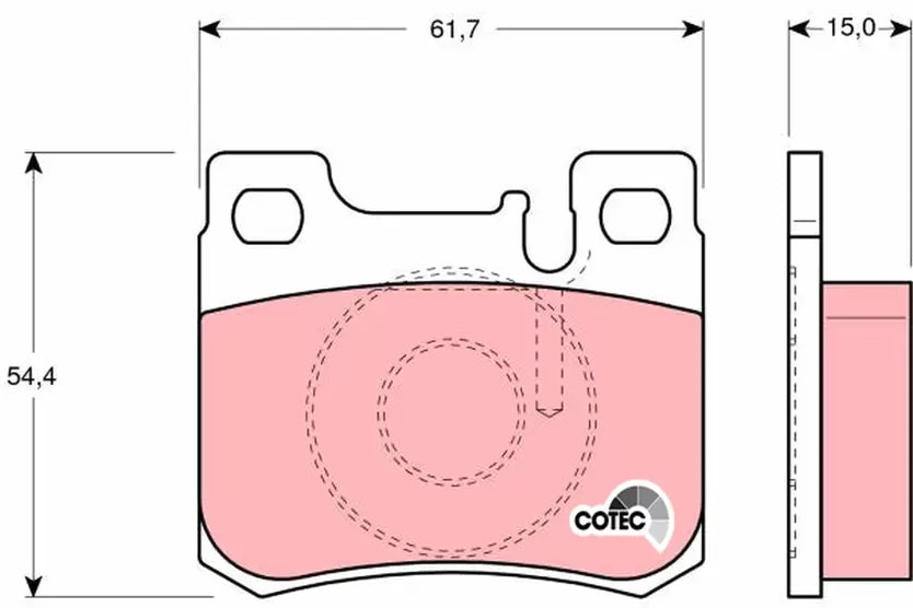 Brake Pad Set, Disc Brake GDB1130 - TRW