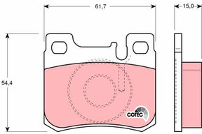 Brake Pad Set, Disc Brake GDB1130 - TRW