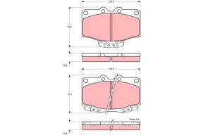 Brake Pad Set, Disc Brake GDB1133DT - TRW