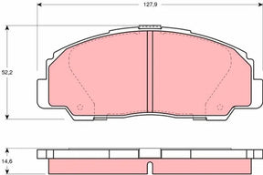Brake Pad Set, Disc Brake GDB1135 - TRW