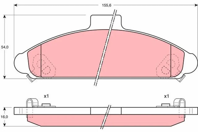 Brake Pad Set, Disc Brake GDB1136 - TRW